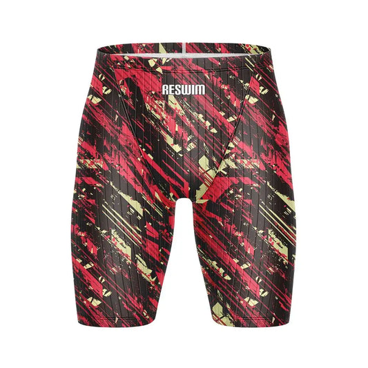 Summer Men's Jammer Swimsuit Training Swim Shorts Beach Trunks Swimming Pants Swimwear Jammers Sports Surf Shorts Tight Trunks