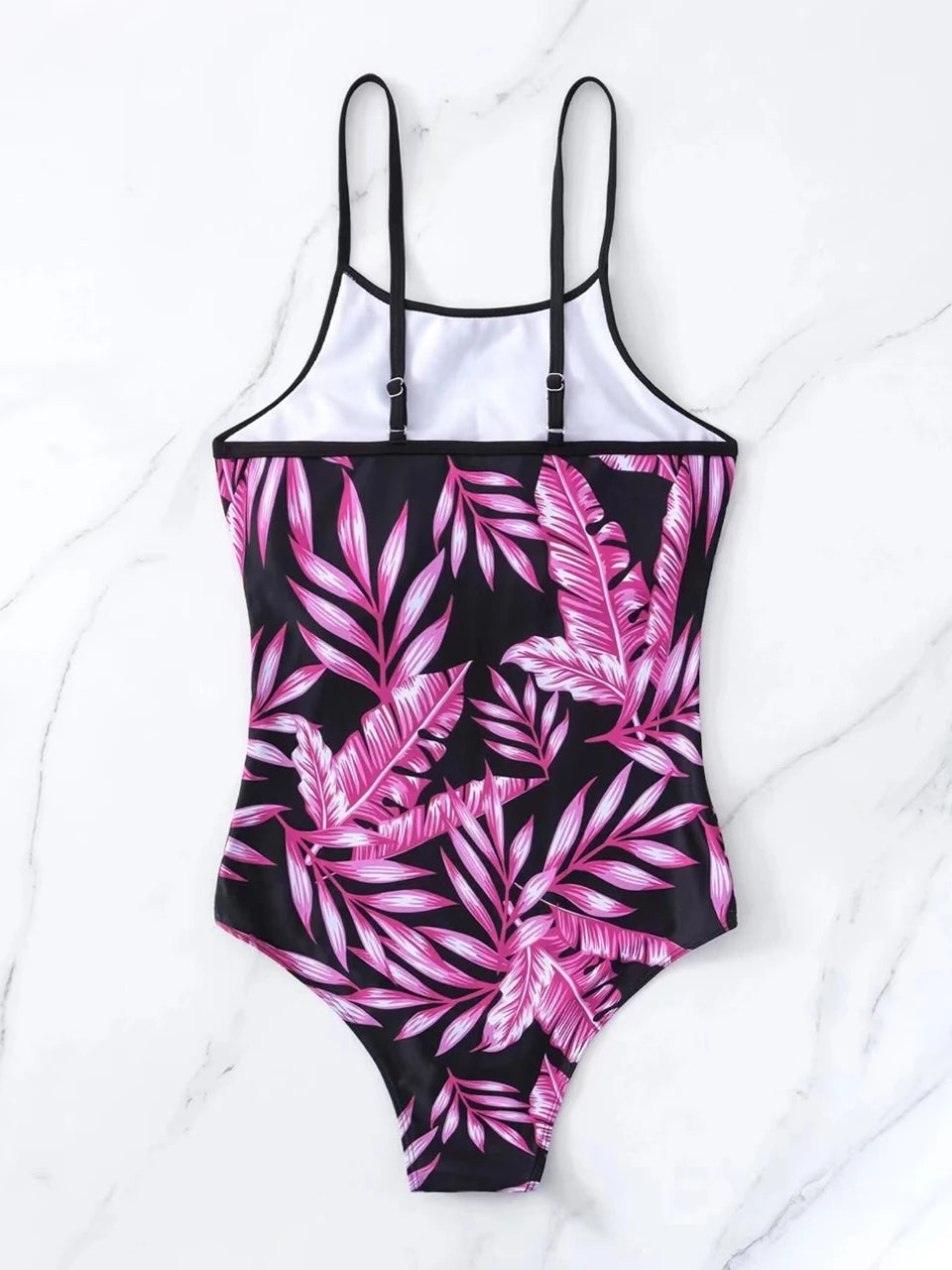 Shoulder Strap Women One Piece Print Swimsuit Swimwear Lady Bathers Bathing Swimming Swim Bodysuit Beachwear