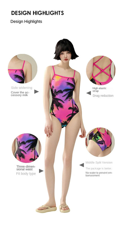 One-piece Racing Swimsuit Women Triangle Professional Training Swimming Pool Advanced Feeling Spa Swimwear