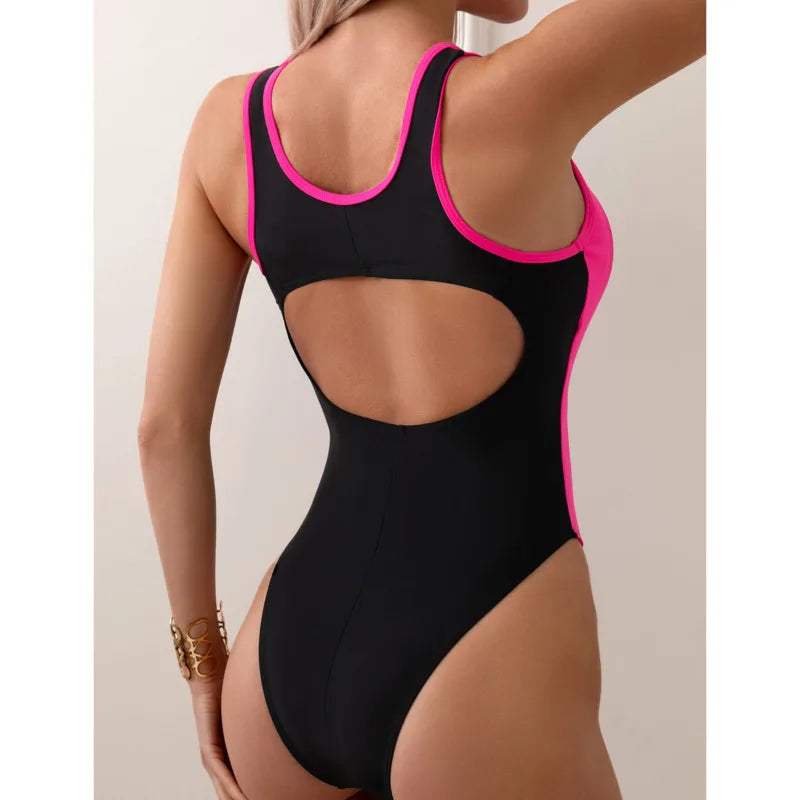 Summer One Piece Swimsuits Closed Women Swimwear Sports Push Up Swimming Wear Body Bathing Suit Beachwear Pool Bather