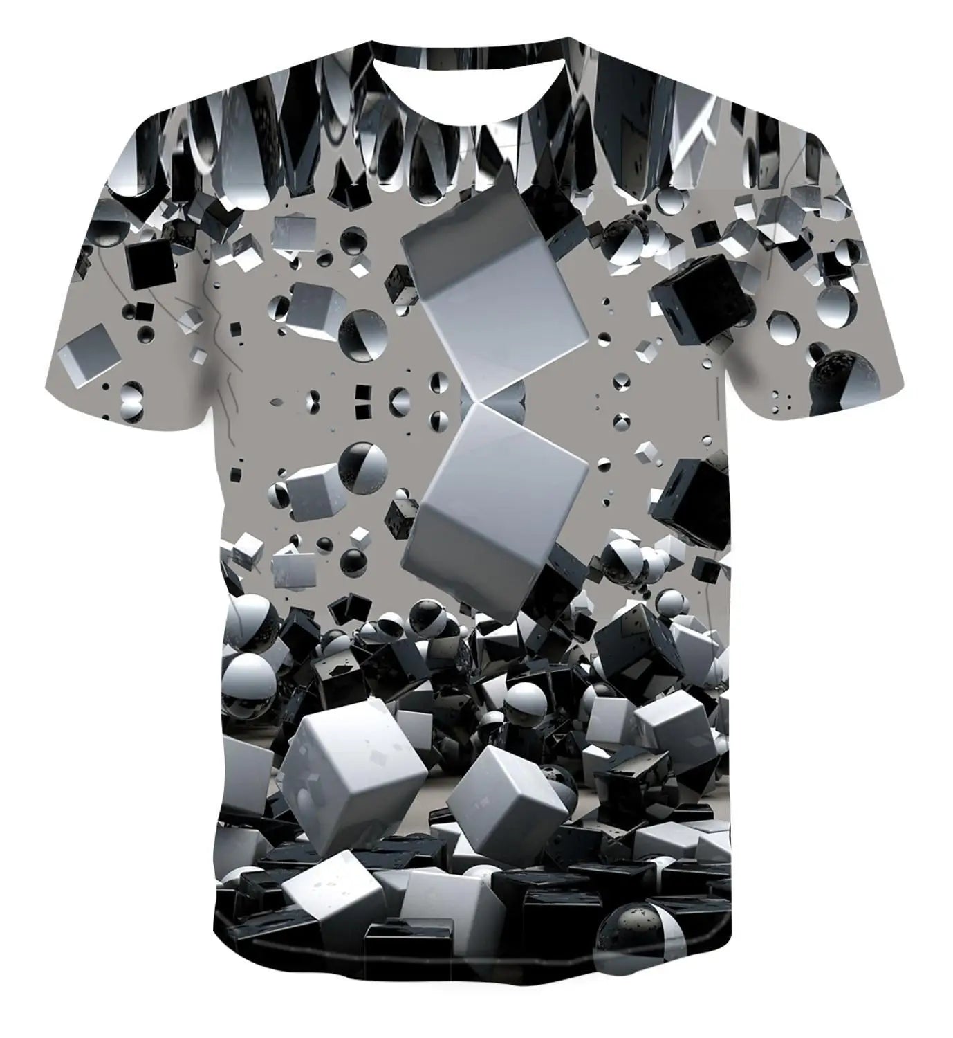 Men's 3d T-shirt Casual Short-sleeved O-neck Fashion Funny Printing T-shirt Men and Women T-shirt High-quality