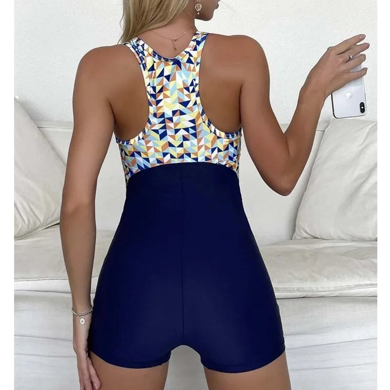 One Piece Swimsuit Closed Women's Swimwear Sports Swimming Wear Bodysuit Beach Bathing Suit Beachwear Pool Bather