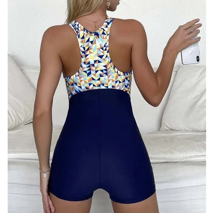 One Piece Swimsuit Closed Women's Swimwear Sports Swimming Wear Bodysuit Beach Bathing Suit Beachwear Pool Bather