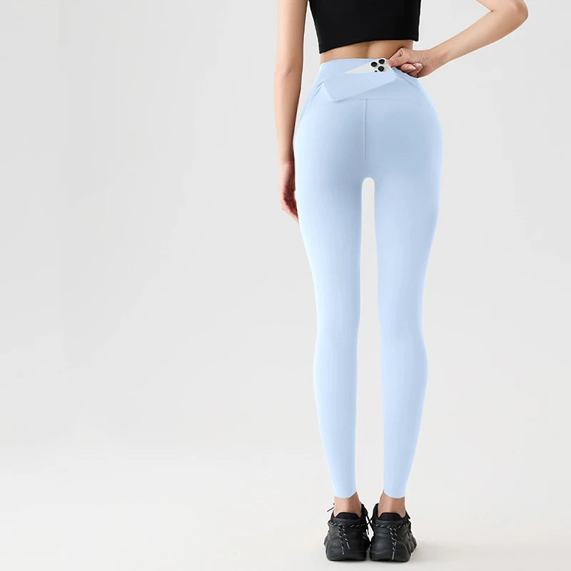 BIVIGAOS Women's High-Waisted Leggings with Back Pocket