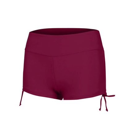Women Swimsuit Panties Swimwear Beach Shorts High Waist Sides Adjustable Drawstring Stretch Sports Bathing Suit Tankini Bottoms