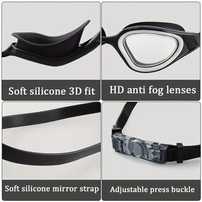Swimming Goggles High Definition Goggles Large Frame Training Equipment Swim Goggles Men Adult