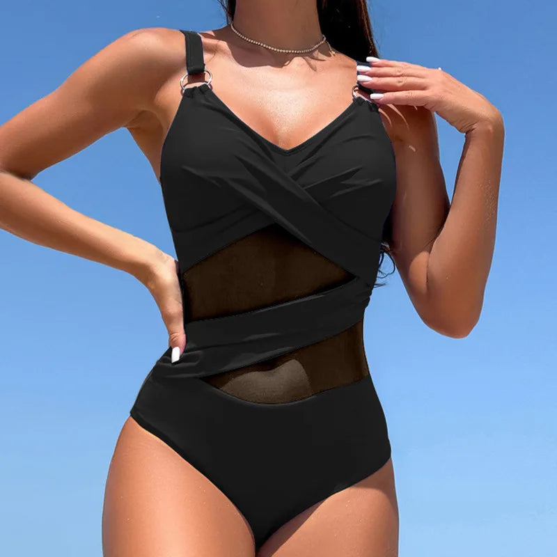 One Piece Large Size Swimwear Push Up Women Plus Size Swimsuit Closed Bodysuit Female Bathing Suits Pool Beachwear