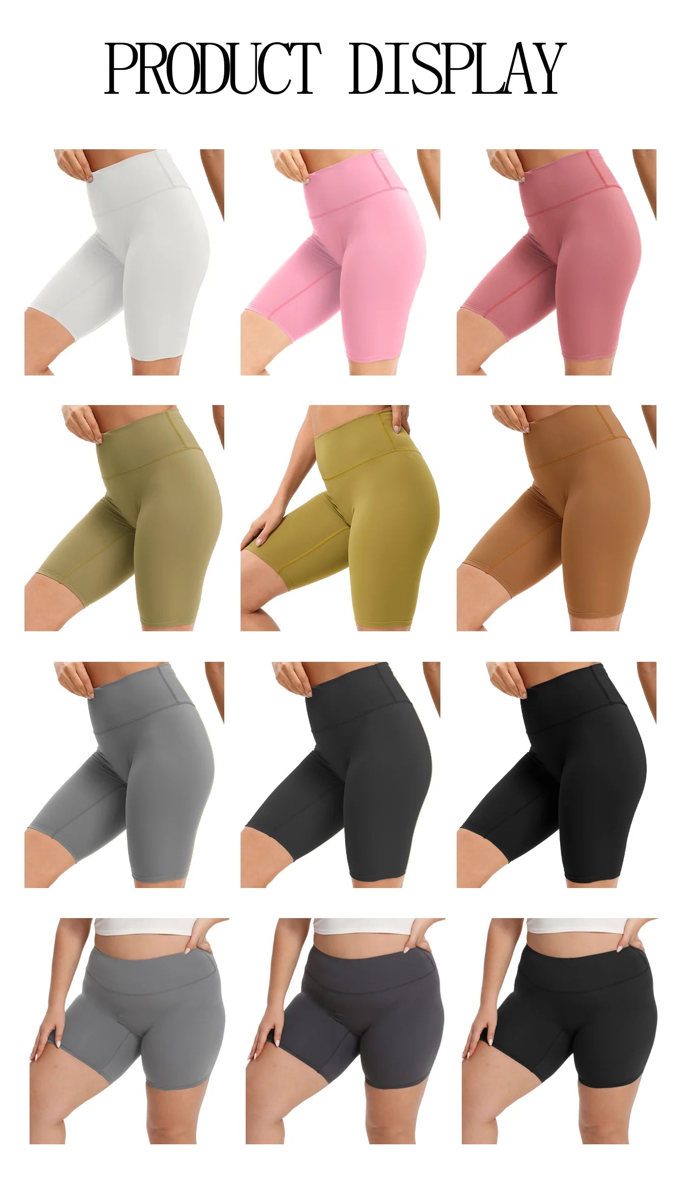 S-XXXL Bike Shorts Women High Waist 3 Pockets Workout Yoga Shorts Stretch Gym Fitness Comfort Ready to Wear Activewear Running Pants