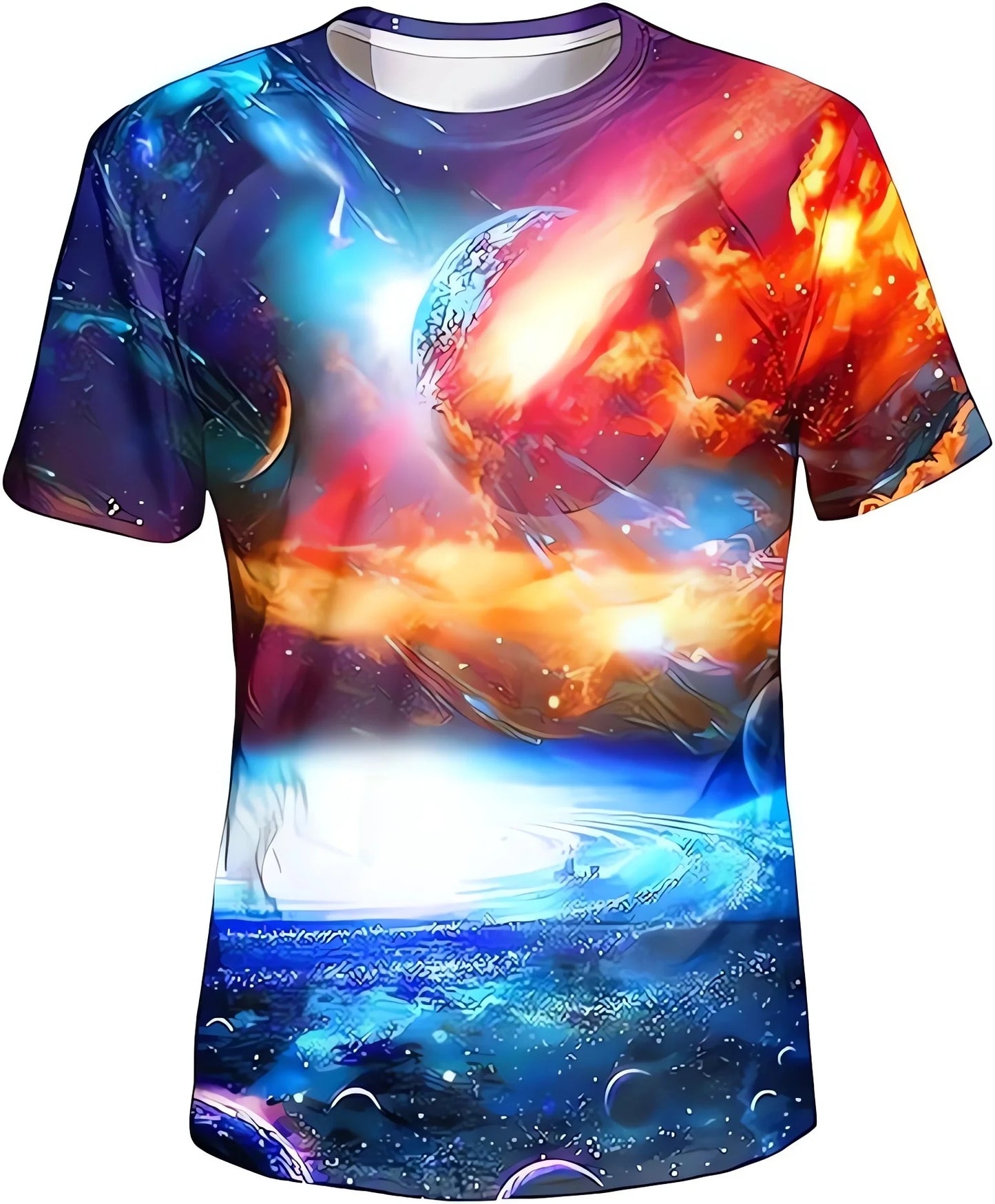 Neutral Color 3D Pattern T-shirt Sleeve with Round Neck Digital Design Suitable for Young People's Fashion and Trendy Comfort