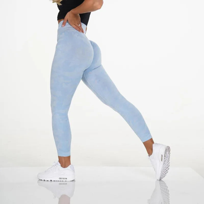 Seamless Workout Gym Leggings Women Camouflage Yoga Pant High Waist Scrunch Butt Fitness Tights 10 Colors XS Sportswear