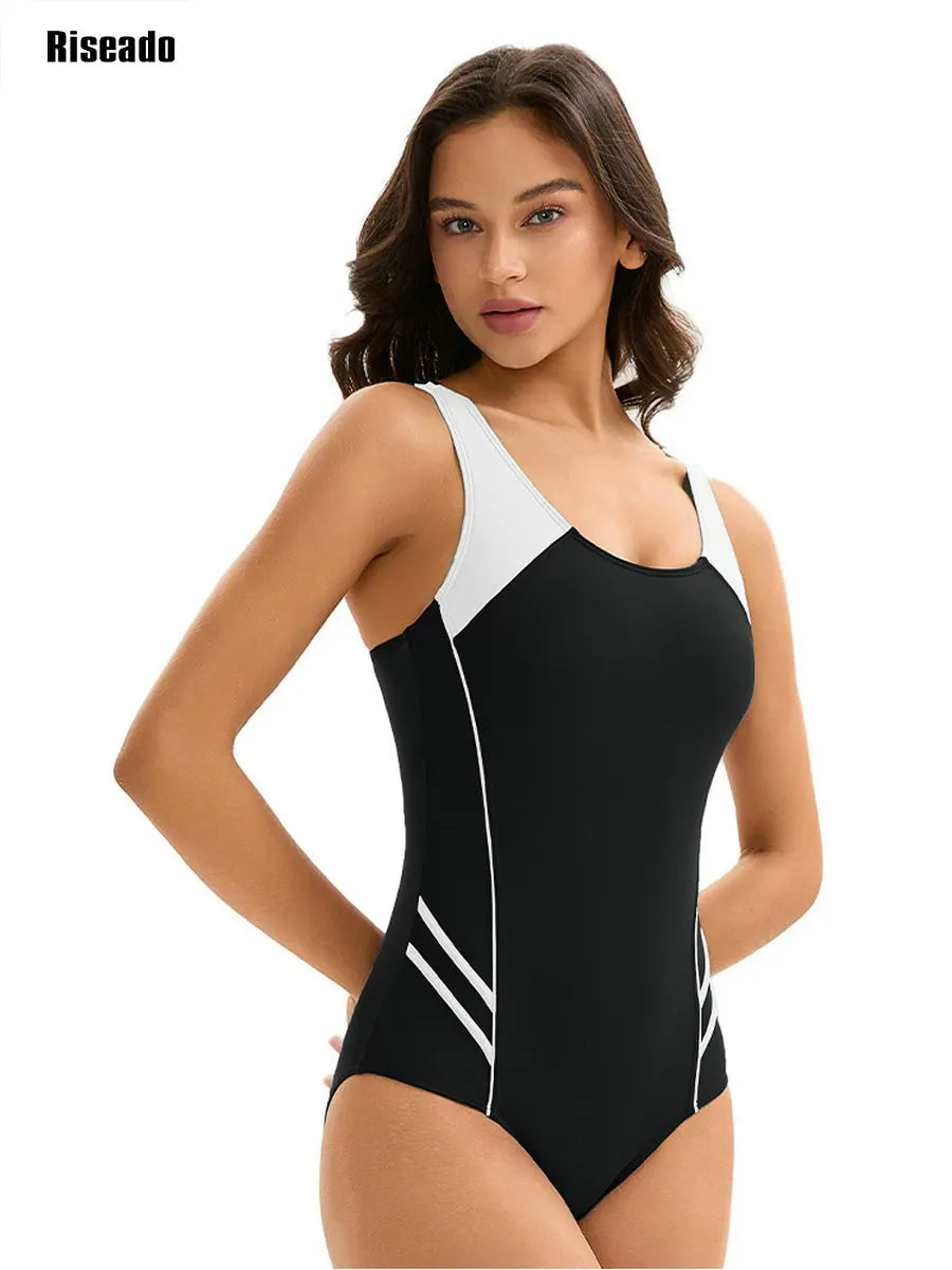 Women's Sport Athletic Swimsuit One Piece Swimsuit Racerback Bathing Suit for Women Tummy Control Bathers Pool