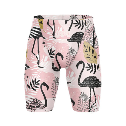Summer Men's Swimming Trunks Swim Jammer Swimsuit Tights Shorts Training Sports Beach Quick Dry Running Surfing Pants