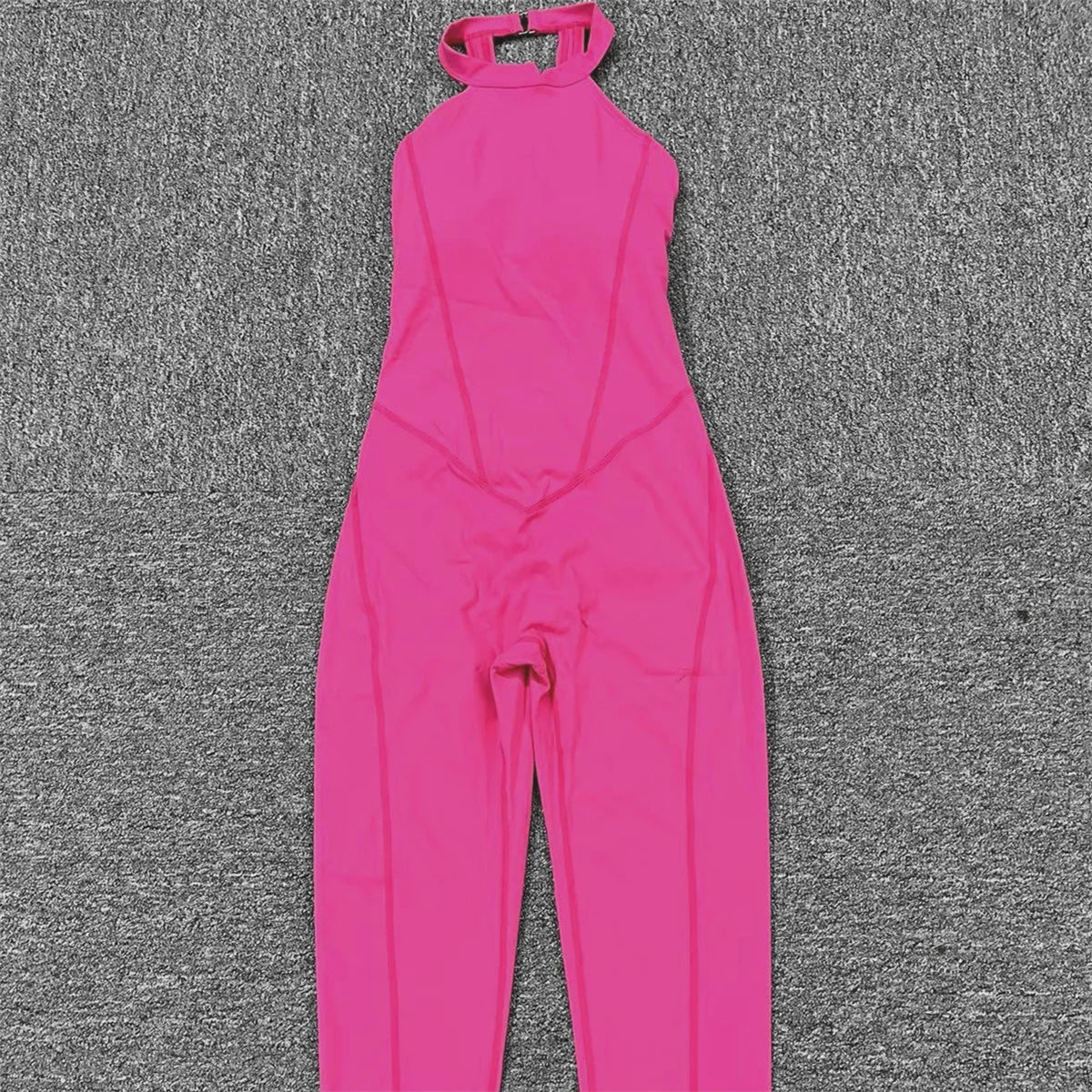 Pad Scrunch Backless Yoga Sport Jumpsuit Women Monkeys One Piece Gym Outfit Legging Fitness Overalls Workout Pant Clothing