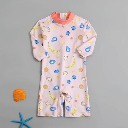 Children's One-Piece Swimsuit Quick-Drying Beachwear for Boys And Girls Baby Swimwear Sun Protection Hot Spring Swimming Costume