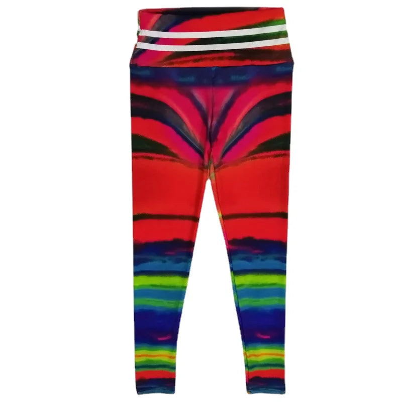 Printed Yoga Pants for Women Large Size High Waist Hip Lifting Leggings Exercise Running Fitness Pants
