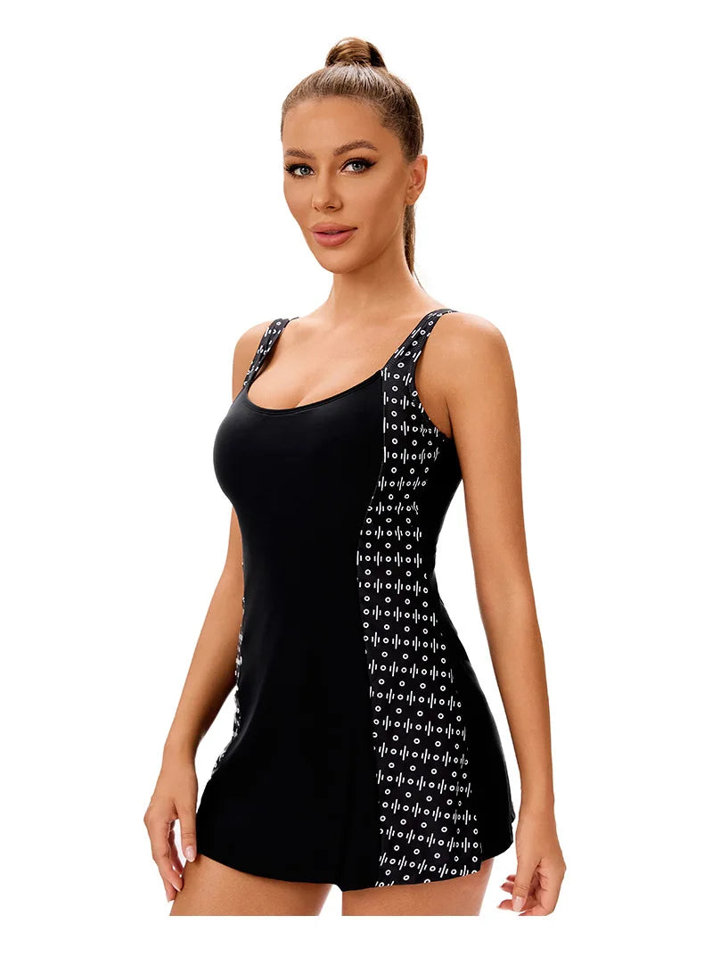 Women's Solid Color Tankini Swimsuit Swimwear with Triangle Cut With Brief Bathers