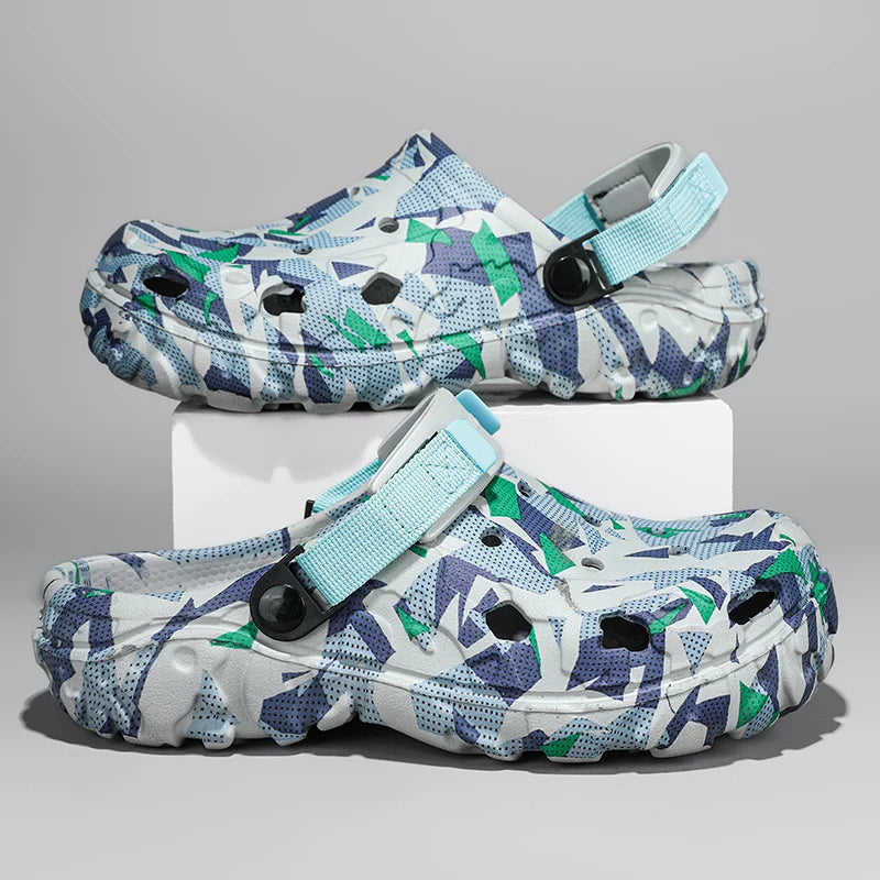 47 Size Summer Men Sandals Light EVA Men's Casual Shoes Hole Shoes Clogs Home Garden Outdoor Male Beach Flat Slippers