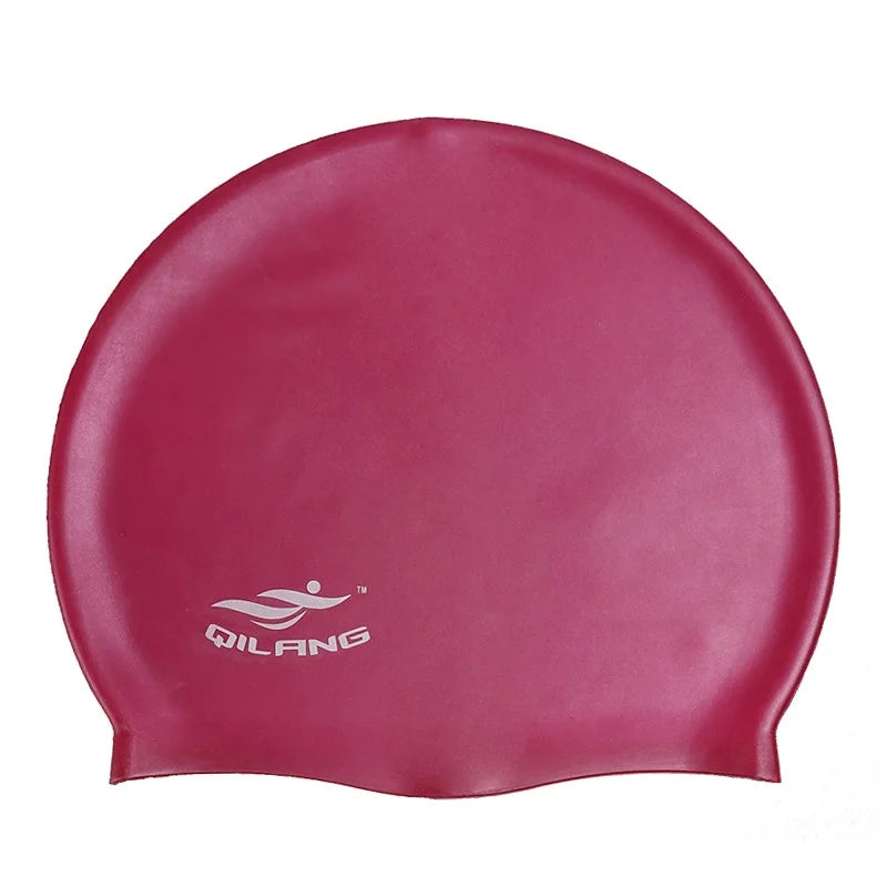 Waterproof Silicone Swim Caps Women Men High Elastic Flexible Protect Ears Hair Swimming Pool Hat for Adults Children Girls Boys