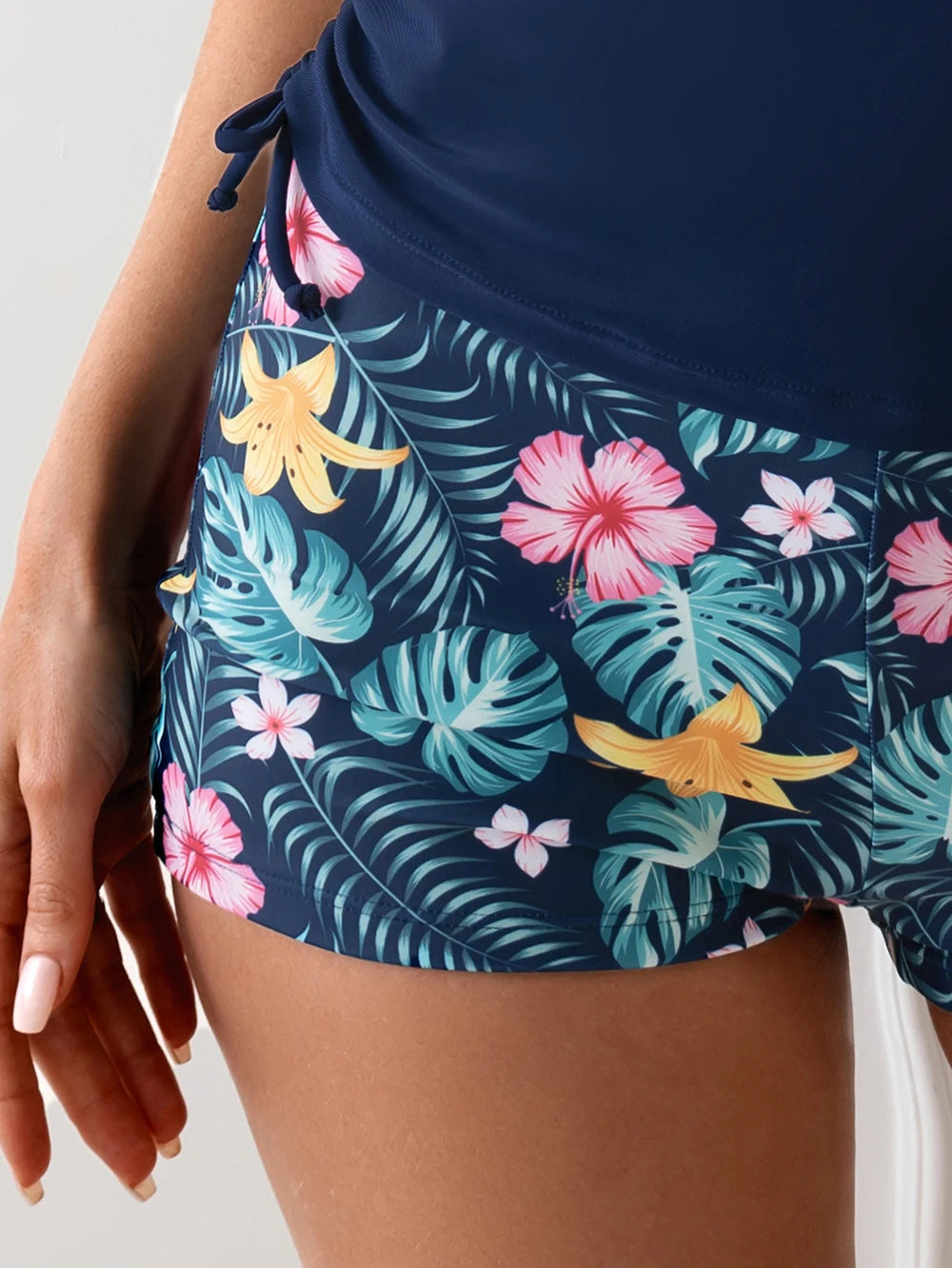 Two Pieces Swimsuit Women Beach Dress Printed Tankini Set Swimwear Female Sports Bathing Swimming Swim Suit Beachwear