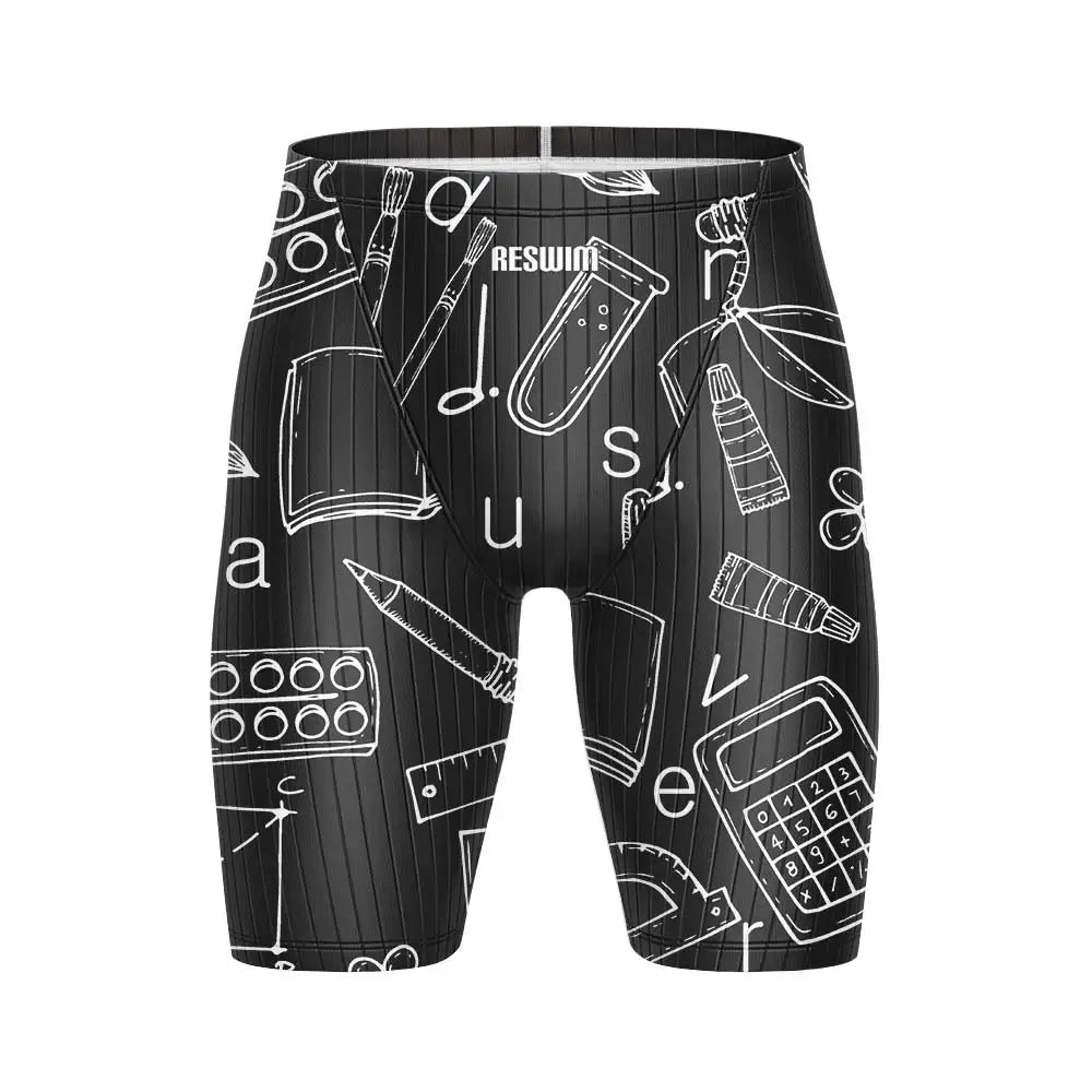 Men's Swim Trunks Jammer Surfing Shorts Athletic Competition Training Swimsuit Durable Chlorine Resistant Endurance Beach Trunks