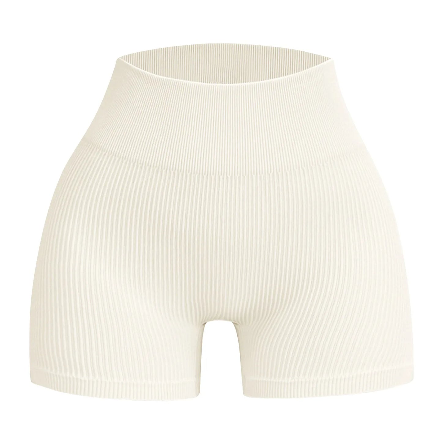 Women's High Waist Ribbed Seamless Yoga Shorts Squat Proof Hip Lifting Fitness Workout Running Sports Gym Leggings Sale