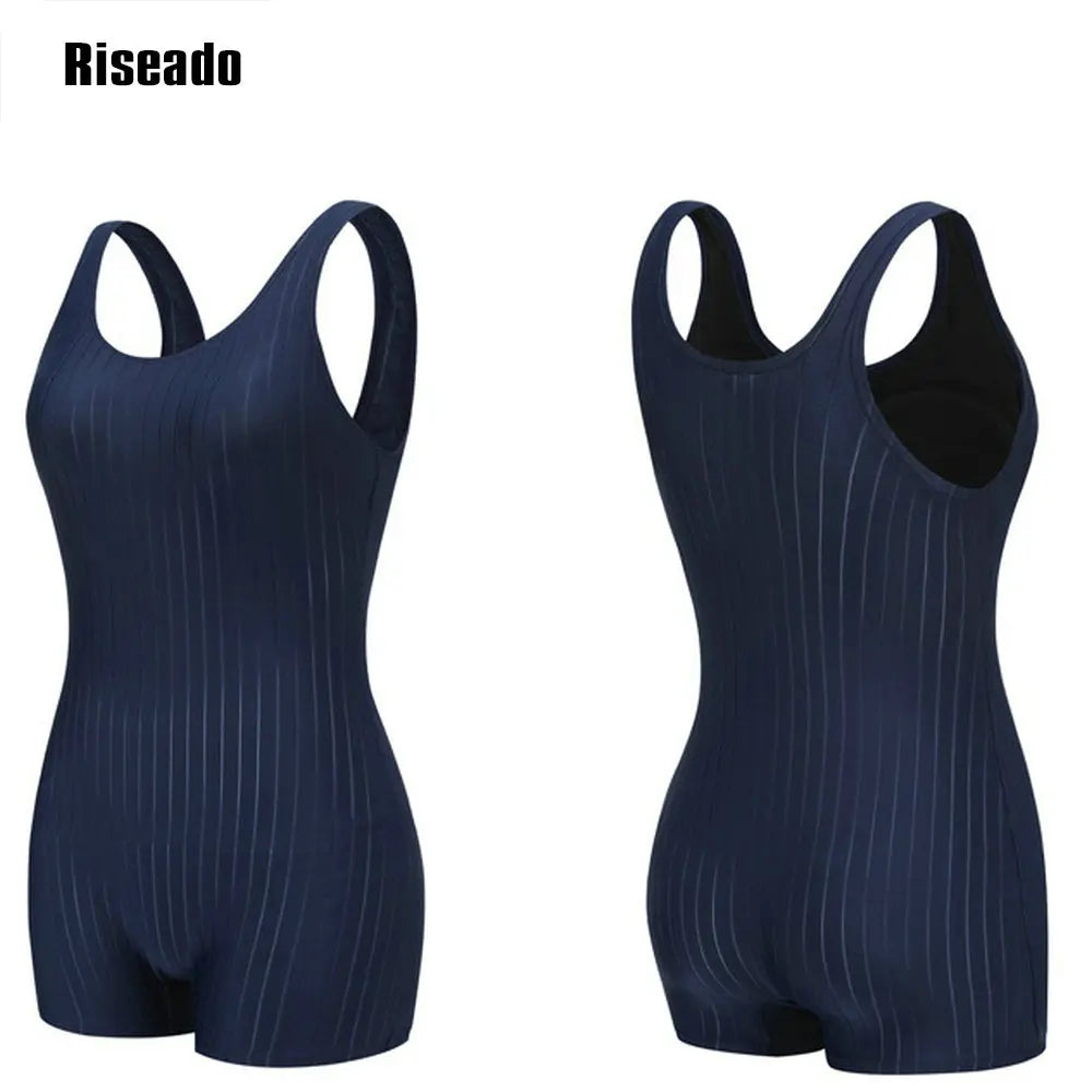 Women's Swimsuit One Piece Ultraback Conservative Cut Boyshorts Training Swimwear Chlorine Resistant Quick Dry