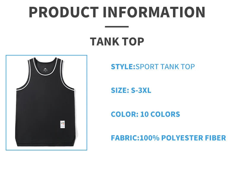 Men's Basketball Vest Clothing Oversized Sleeveless T-Shirt Sports Fitness Round Neck Tank Top Muscle Training Running Vest