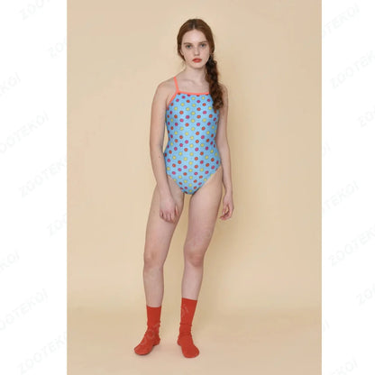 Swimwear Printed Designs Women's Swimming Suit Swimming Pro Team Long Training Comfortable Swimwear Race Training Suit