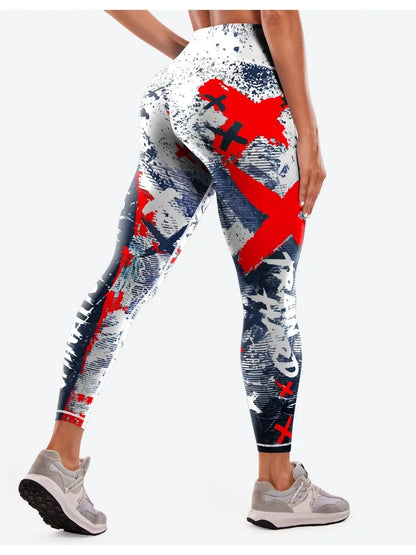 Printed Yoga Pants Women's Sports Fitness Leggings High Waist Tight Sport Pants Clothes Sport Women Fitness Push Up