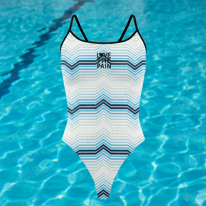 One Piece Thin Shoulder Straps Swimsuit for Women Fitness Race Swimwear Monokini Bathing Suit Comfortable Beachwear