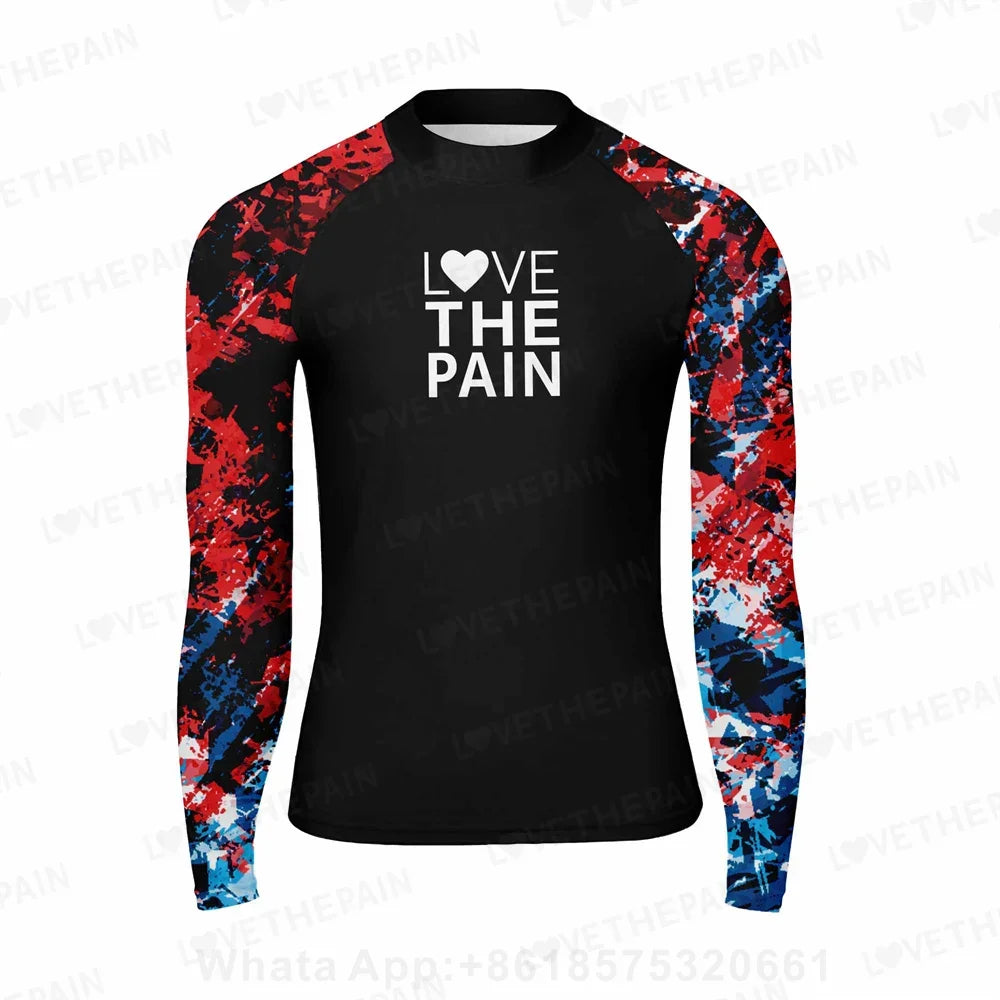 Men's Surfing Wear Swimming Diving T-Shirts Long Sleeve Rash Guard Swimwear Elasticity Beach Surfing Sun Protection Clothing
