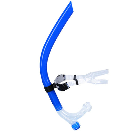Swim Training Snorkel Center-Mount Front Comfortable Mounted Silicone Mouthpiece Junior Swimmers Equipment For Adult Youth Kid