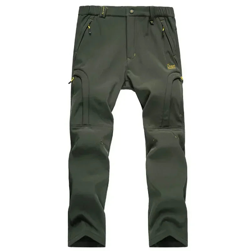 Plus Size 6XL 7XL 8XL Men's Thicken Snow Ski Waterproof Softshell Pants Winter Tactical Camping Hiking Snowboard Fleece Trousers