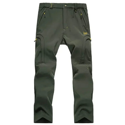 Plus Size 6XL 7XL 8XL Men's Thicken Snow Ski Waterproof Softshell Pants Winter Tactical Camping Hiking Snowboard Fleece Trousers