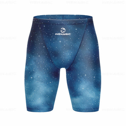 Men's Swimming Jammer Swimwear Endurance Athletic Training Swimsuit Summer Beach Swimming Trunks Diving Surf Tight Shorts