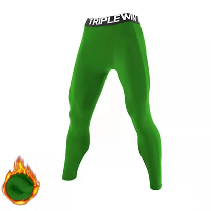 Spring Autumn Men Women Running Tights GYM Pant Exercise Basketball Football Soccer Fitness Sport Long Fleece Thermal Legging J8