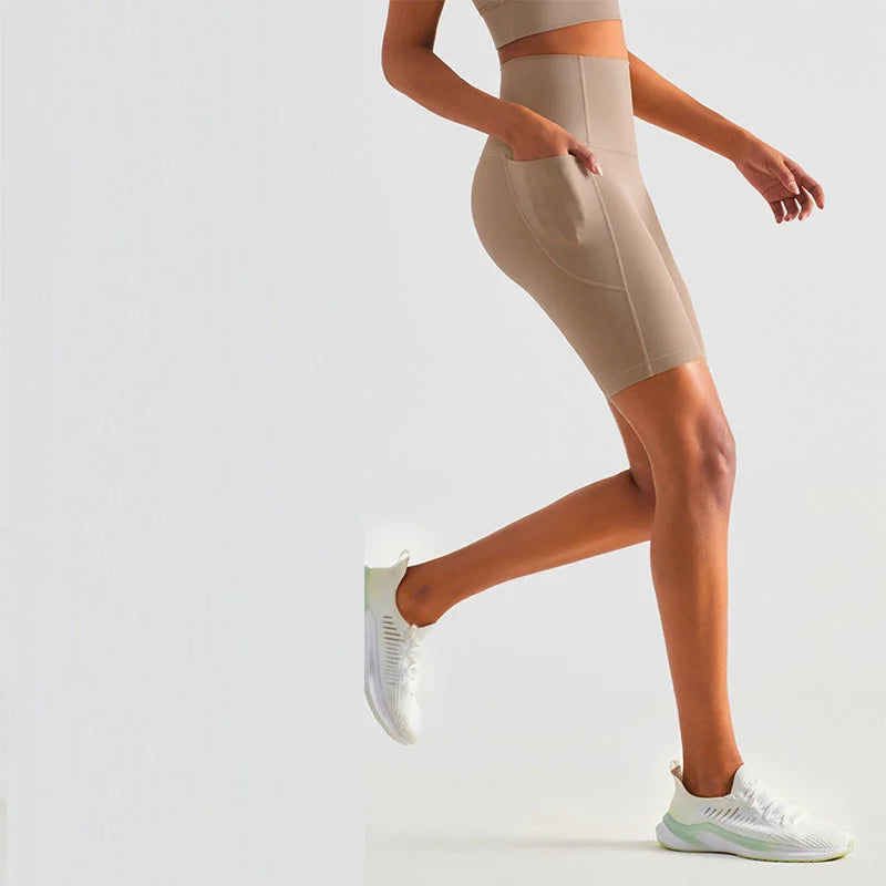 Biker Shorts Women Yoga Shorts with Pockets Running Short Women's Total Train High Rise 7" Bike Shorts Running Short