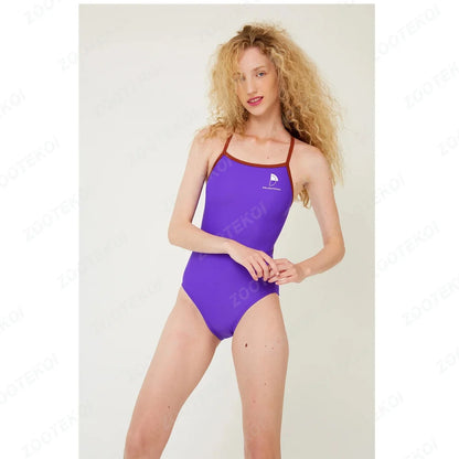 Swimwear Printed Designs Women's Swimming Suit Swimming Pro Team Long Training Comfortable Swimwear Race Training Suit