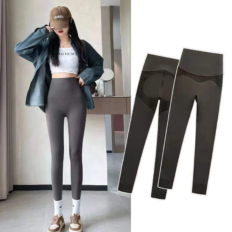 Honeycomb High Waist Seamless Push Up Shark Leggings Women Spring Summer Thin Butt Lifter Fitness Sports Leggings