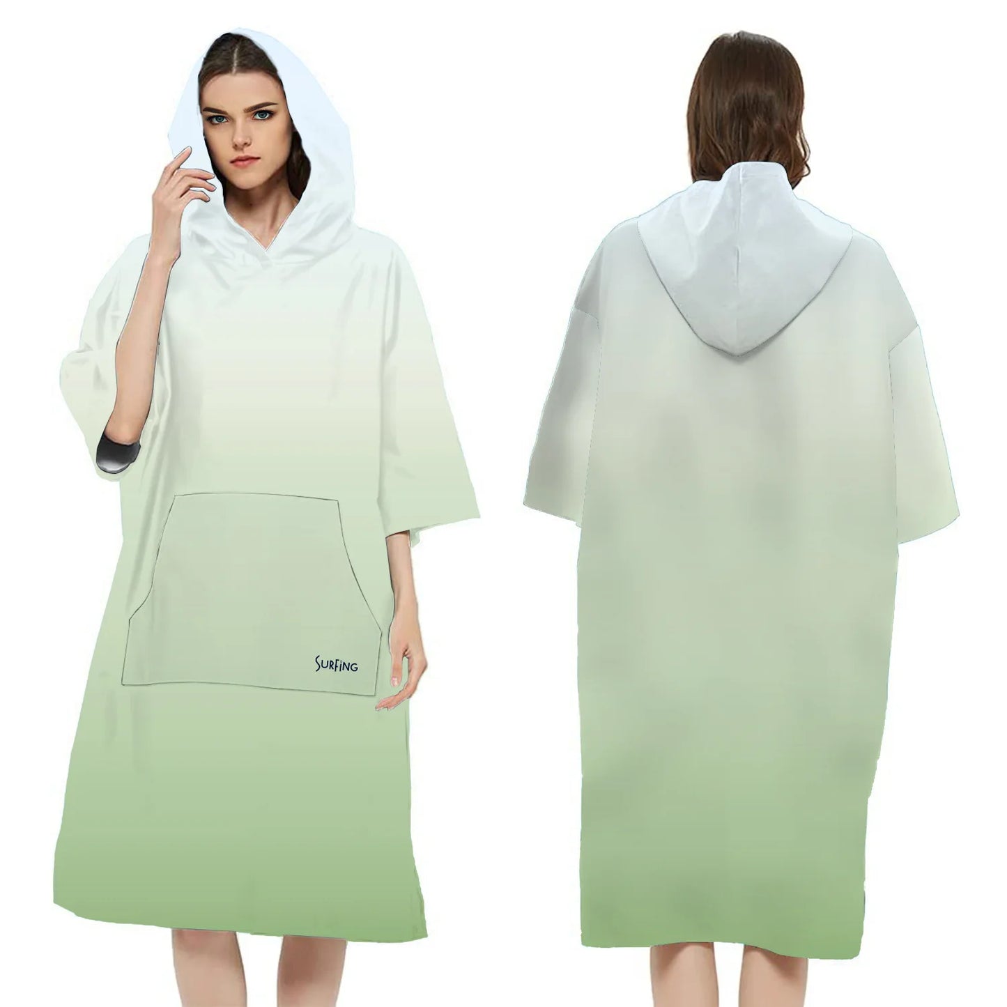 Poncho Towel Change Robe Poncho Quick-drying Hooded Bath Towel Swimming Robe Beach Swimming Surfing Towel Adult