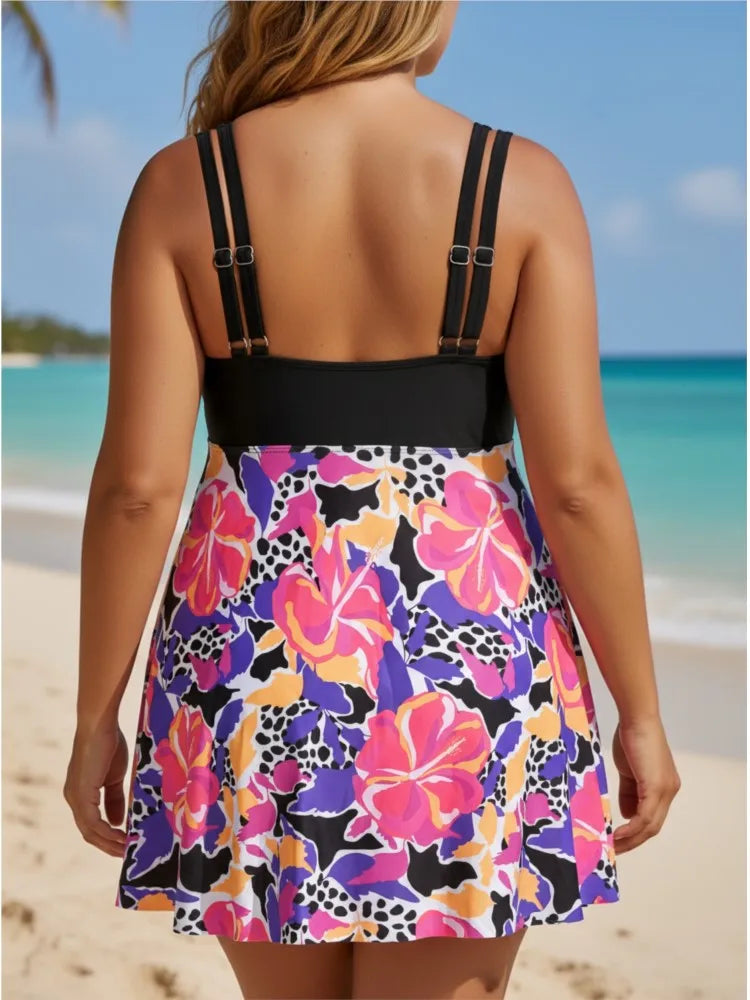 XL-6XL Plus Size Tankini Women's Push Up Large Size 4XL 3XL Swimsuit Summer Tummy Control Swimwear Tankini Sets
