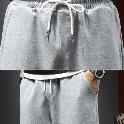 Mens Sweatpants Straight Fit Joggers Loose Drawstring Sports Pants Autumn Men Jogger Pants Casual Long Trousers Tracksuit Men