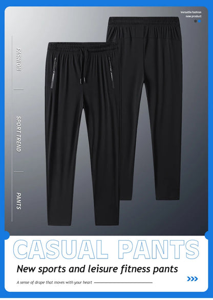 7xl 8xl 9xl Men's Jogging Pants Plus Size Summer Sports Pants High Elasticity Quick-drying Gym Running Sports Pants