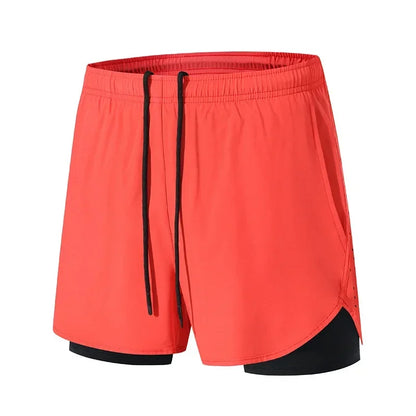 Summer 2 in 1 Jogging Clothing Gym Marathon Running Fitness Beach Shorts Men Sportswear Double-deck Training Sport Shorts Pant