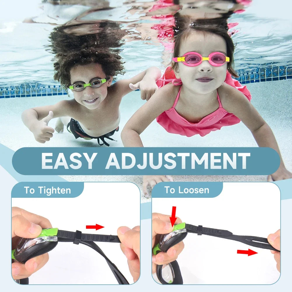 Findway Child Swimming Glasses Upgrade Waterproof Anti Fog UV  Professional Diving Swimming Glasses Eyewear Kids for Age 3-10