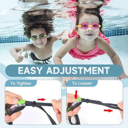 Findway Child Swimming Glasses Upgrade Waterproof Anti Fog UV  Professional Diving Swimming Glasses Eyewear Kids for Age 3-10