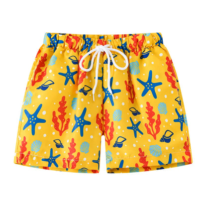 Summer Baby Boys Swimming Trunks For 2-8Years Kids Beach Shorts Cartoon Pattern Swimsuit Shorts Baby Bathing Suit Swimwear