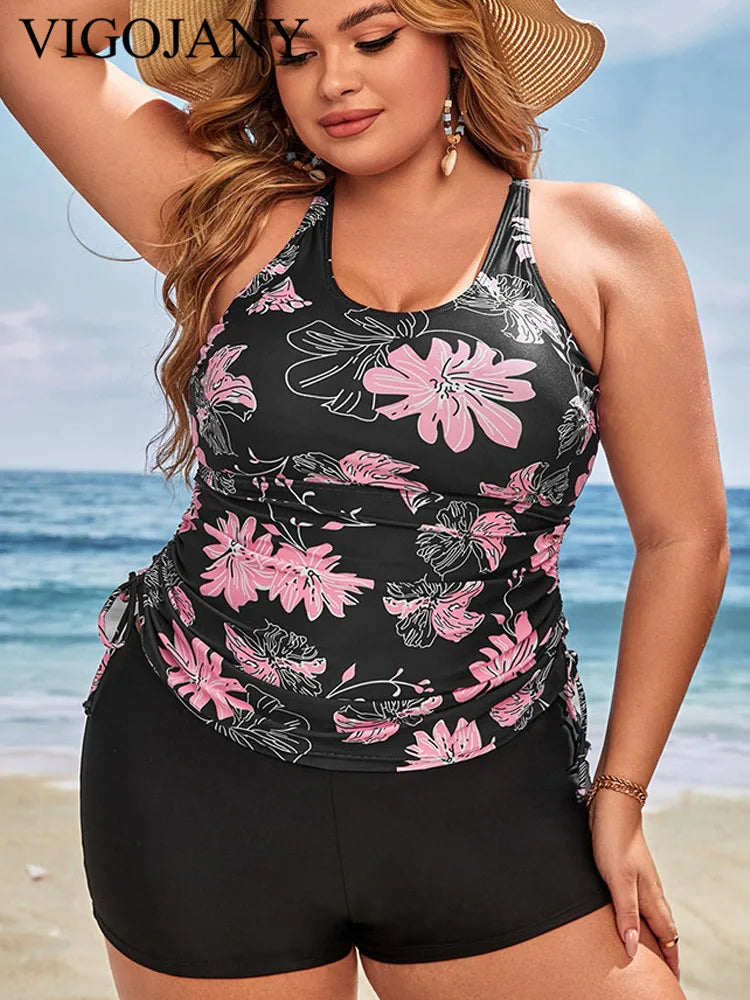 High Waist Plus Size Bikini Women Strapped Push Up Swimsuit Backless Cross Bathing Suit Summer Beachwear