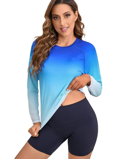 Women Long Sleeve Rashguard Swim Shirts Womens Swimwear Surf Rushguard Top Quality UV-Protection Rush Guard Tops