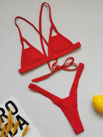 Extreme Mini Micro Thong Bikini Women Swimsuit Female Swimwear Two Pieces Bikini Set String Bathing Suit Swim Lady